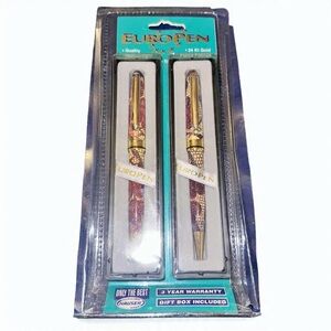 Europen Gold and Red Pen Set